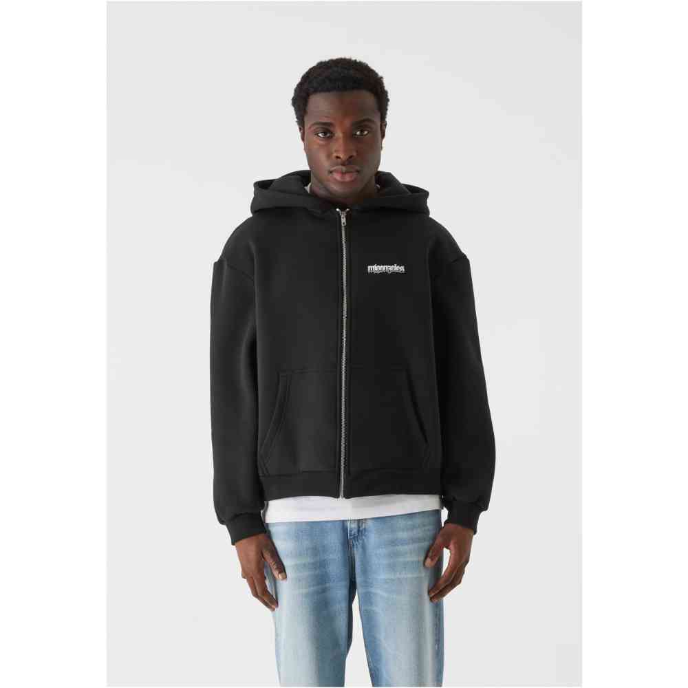 MJ GONZALES - Heavy Oversized Zip Burning Wings Zip hoodie - Black